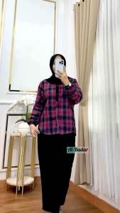 SETELAN FLANEL CELANA MIX POLO LINEN/ ONE SET KOTAK