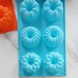 Cetakan Donut Kue Agar Sabun 6 Bundar Ukuran 28 x 17.5 X 3.5 cm