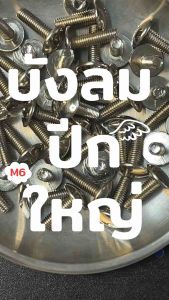 สกรูบังลม บังลมชุดสี (หัวร่มแฉก ปีกใหญ่) ขนาดเกลียว 6 มิล/ความยาว101520มิล