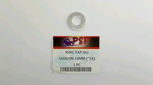 Ring Tap Oli Shogun "14 (Harga Per 1 PCS) - Ring Reng Plat Baut Tap Oli Oil Bawah Baut 14 Kunci Aluminium Almini Lubang 10mm M10 Suzuki Shogun 110 Kebo Shogun R New Smash Lama Old Smash R New