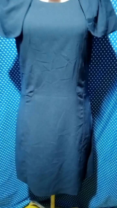 DRESS LENGAN PENDEK BIRU (KENNETH LADY) 187