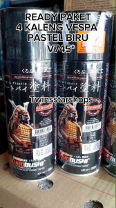 Pilok Cat Semprot Smurai Paket Lengkap 4 Kaleng Pastel Vespa Biru Blue V745 Epoxy Uch 210 White 102 745 Clear Glossy 128 400ml