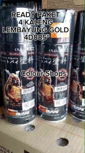 Pilok Cat Semprot Samurai Paket Lengkap 4 Kaleng Lembayung Gold 4D885 Epoxy Uch 210 White 102 885 Clear Glossy 128 400ml