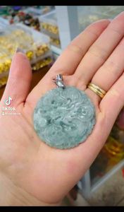 Dây chuyền nam mặt Ngọc Bội hình Long Phụng Chữ Phúc may mắn uy quyền tài lộc