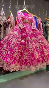 [PRE-ORDER] Semistitched Embroidered With Sequence Work Lengha ( Delivery 10 days )