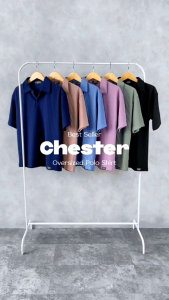 DIJAMU Chester Oversize Polo Shirt Knit Dusty Purple | Kaos Polo Pria | Kaos Kerah Pria