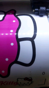 Sticker Dinding HELLOKITTY 2 Size 30 - 45 cm Vinyl White Waterproof