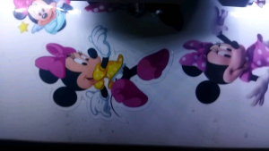 MINNIE MOUSE Sticker Dinding Size 6 cm vinyl white waterproof