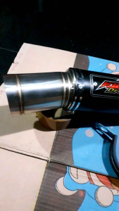 Knalpot King Drag Tabung Silencer Motor saringan bor inlet 50 mm