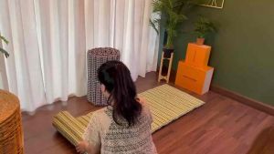 ฟูกปิคนิคสไตล์ญี่ปุ่น ก.60x180cm ม้วนพับเก็บได้ค่ะ ยัดนุ่นทั้งใบ