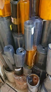 TIRAI PLASTIK PVC CURTAIN 3MMX30CMX50MTR (blue clear/yellow)