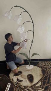 Standing Bunga Lampu Lily of the Valley Dekorasi Pelaminan, Taman & Ruang Tamu