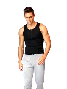 COD Jakarta TaffSPORT Korset Pembentuk Badan Pria Waist Fat Burner Double Velcro / Korset pria perut buncit buat olahraga perut buncit laki laki pria lemak - MWL10