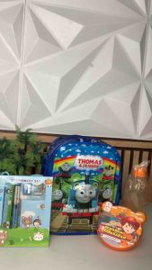 Tas anak sekolah llaki laki karakter Thomas speed car dan Tobot lampu LED