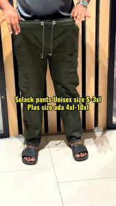 Selack Pant Berkualiti Tinggi Dengan Pinggang Getah Untuk Lelaki Dan Wanita Saiz S-10XL