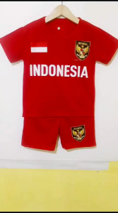 Setelan Anak Lengan Pendek Motif 17 Agustus Kemerdekaan Indonesia 2-9 Tahun