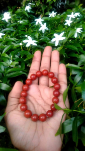 สร้อยข้อมือหินแท้เรดแจสเปอร์ ขนาด 8 มิล