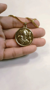 St. Benedict Miraculous Medal High Quality 18K Stainless Gold for Protection Against Evil 1.25 in dia. Medal with Boxes and Prayer Booklet