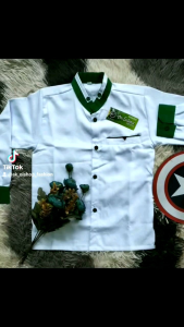 Atasan Koko anak laki laki MD/Seragam Putih Anak laki laki (SD-SMP) Bahan katun Twill usia 7th - 15th