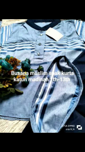 koko kurta anak lakai laki motif songket lengan panjang bonus peci bahan katun toyobo