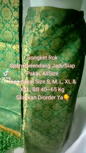 LIMITED SONGKET ROK SPAN+SELENDANG JADI/SIAP PAKAI