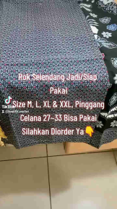 SET ROK SELENDANG JADI/SIAP PAKAI MOTIF BATIK