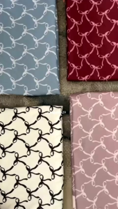 Kerudung Segi Empat Ribbon Ala Coquette / Motif Lucu Pita Aesthetic / Motif Labubu Voal Premium