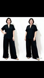 MLS Chinese Colar Coordinate Set with Soft Challis Fabric