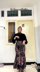 Rok Duyung Plisket Rasta Pink All Size (S-XXL)
