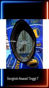Kopiah Songkok Hitam Aswad Tinggi 7 8 dan 9