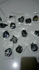 KALUNG TALI HITAM LIONTIN BINTANG MATA SATU TITANIUM PRIA WANITA