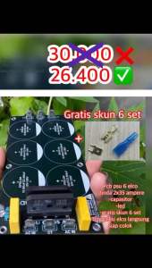 Pcb psu 6 elco siap pakaigratis skun full set