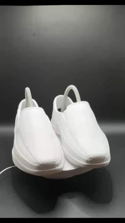 Slip Resistant White Leather Sneakers For Nursing School Women's