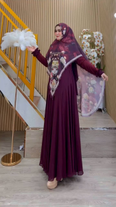 Laila Gamis Syari Ceruty Baby Doll Premium