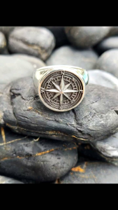 แหวนเข็มทิศ Silver Compass ring  925 แหวนเงินแท้ silver 925