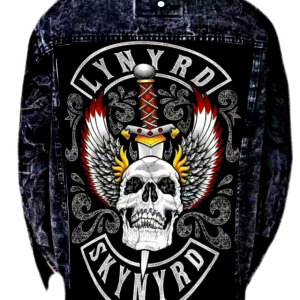 Jaket Jeans Pria Sablon Jacket Denim Printing Gambar Belakang M~Xxx