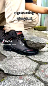 Sepatu Safety Kerja: Ujung Besi, Jahit Berkualitas & Sol Ringan