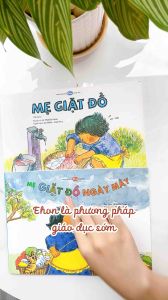 Truyện Ehon bé 3-4-5 tuổi - Mẹ giặt đồ ngày mây