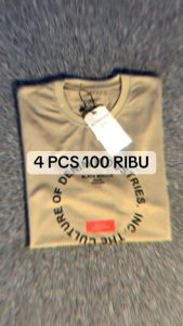 Paket 4 Pcs Kaos Distro Pria & Wanita Lengan Pendek