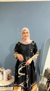 Fashion Gamis Batik Katun Original Wanita Dewasa Resleting Depan Busui dan Bumil Frendly