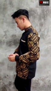 Baju Koko kombinasi terbaru motif Parangkusumo/ baju Koko kombinasi batik/ baju Koko pria lengan panjang