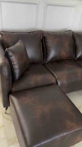 Sofa set slonjor klasik warna cokelat kuat