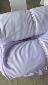 ผ้าคลุมเก้าอี้พลาสติก สีขาวสว่างและ ขาวธรรมดา เลือกสีได้ แพ็ค 10ชิ้น 500บาท