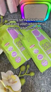 DAZZLE ME Get a Grip! Makeup Setting Spray Dewy Fix Refill - Setting Spray Makeup Tahan Lama Flawless & Melembabkan Kulit 24 Jam Transferproof