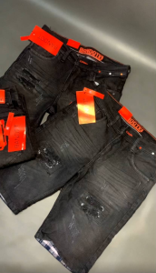 BANDO0T Whiscer Celana Pendek Jeans Pria – Black Denim Ripped Style Keren Celana Pendek Jeans Pria Black Denim Distro Termurah Keren Desain Ripped Style