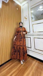 Gamis novella tasel warna | gamis cantik motif terbaru viral kekinian | gamis jumbo kondangan bisa busui dan bumil