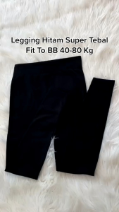 LEGGING HIGHWAIST IMPOR HITAM TEBAL WANITA Celana Spandex Melar Panjang