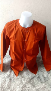 อังสะเเขนยาวมีหมวก ผ้าซัลฟลอไรซ์ เสื้อทำงานพระมีหมวกไส่กันเเดด