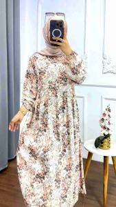 Midi Dress Rayon Viscose Kekinian & Dress Busui Friendly