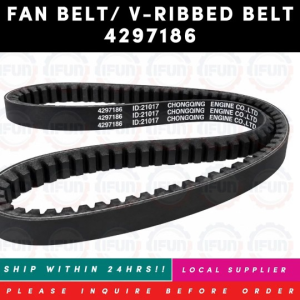 FAN BELT 4297186 V-RIBBED BELT 4296936 10PK2720 ENGINE BELT [EPDM GOOD QUALITY] [LIMITED STOCK. READY TO SHIP WITHIN 24HRS.] FOR CUMMINS NT855 COMPATIBLE: 4296936 10PK2720